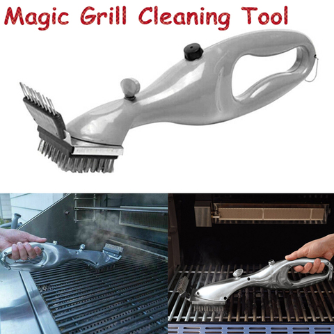 Stainless Steel Steam Cleaning Grill Brush @