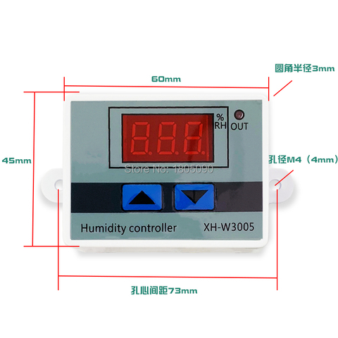 XH-W3005 12V 24V 220V Digital LED Display Humidity Controller Hygrometer Humidity Control Switch Hygrostat SHT20 Sensor Probe ► Photo 1/3