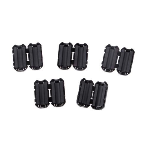 5 Pcs 5mm Clip-On Ferrite Ring Core Noise Suppressor For EMI RFI Clip Cable Active Components Filters ► Photo 1/6
