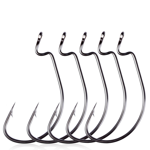 50pcs/Set Lure Softjerk/Jig/Offset/Catfish/Barbed Hook Carp Fishing Soft Worm Hooks High Carbon Steel Wide Super Lock Fishhooks ► Photo 1/6