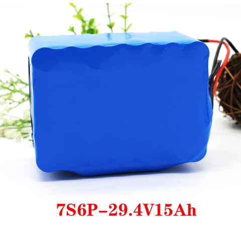 2022 new 7S6P 24v 15Ah battery pack 250W-500w 29.4V 15000mAh lithium battery for wheelchair electric bicycle free shipping ► Photo 1/6