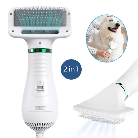 Portable Dog Dryer 2-In-1Hair Dryer For Dogs Adjust Temperature Low Noise Pet Dryer Dog Grooming Comb Fur Blower Seche Cheveux ► Photo 1/6