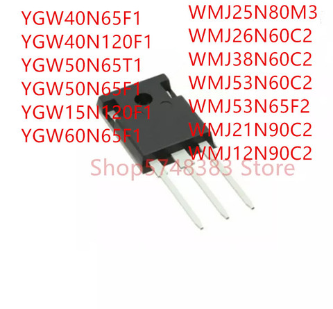 10PCS YGW40N65F1 YGW40N120F1 YGW50N65F1 YGW15N120F1 YGW60N65F1 WMJ25N80M3 WMJ26N60C2 WMJ38N60C2 WMJ53N60C2 WMJ56N65F2 WMJ21N90C2 ► Photo 1/1