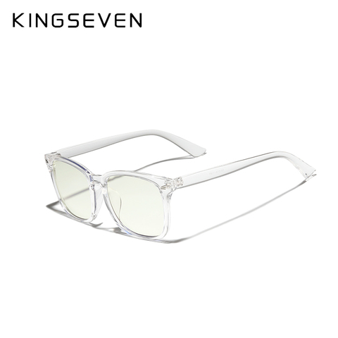 KINGSEVEN 3 Pack Blue Light Blocking Glasses Fashion Square Nerd Eyeglasses Hinges Anti Blue Ray Computer Game Glasses Women/Men ► Photo 1/5