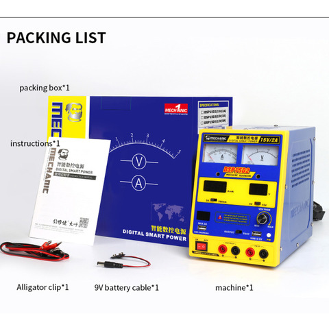 Mechanic Digital Smart DC Power Supply DSP15D5 DSP15D2 DSP15D3 Adjustable Voltage Regulator Boot Iphone Without Battery ► Photo 1/6