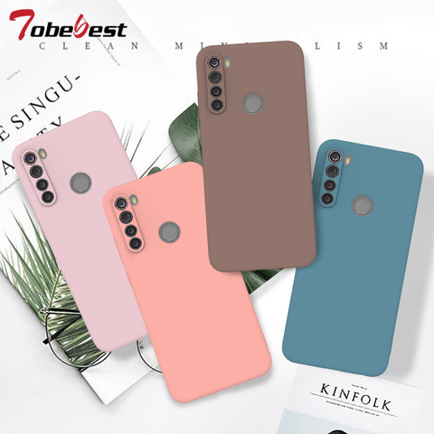 Candy Solid Color Soft Silicone Case For Xiaomi Redmi Note 8T 8 7 7A 6 6A 5 Pro Soft TPU Matte Phone Cover For Redmi Note 8 Pro ► Photo 1/6