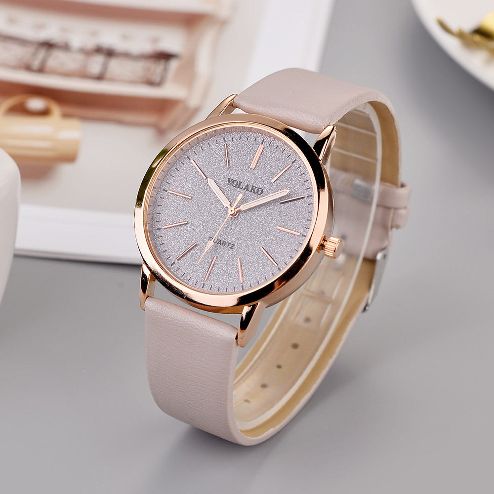 Buy Online Yolako Star Watch Womens Casual Quartz Leather Strap Analog Wrist Watch Wall Clock Modern Design Sticker Bayan Kol Saati 30 Alitools