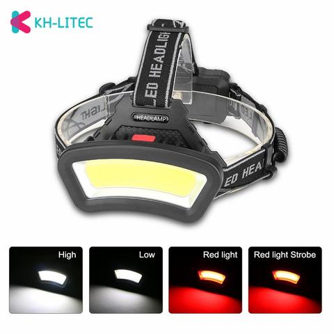 Most Powerful LED Headlight headlamp COB LED Head Lamp Power Flashlight Torch head light 18650 battery Best For Camping Fishing ► Photo 1/6