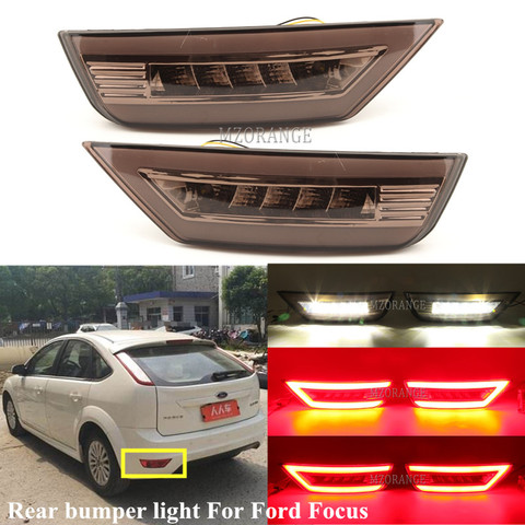 2Pcs Smoke LED Rear Bumper Reflector Light For Ford Focus Hatchback 2009 - 2013 For Ford Focus 2 MK2/Escape Kuga Rear Fog Lamp ► Photo 1/6