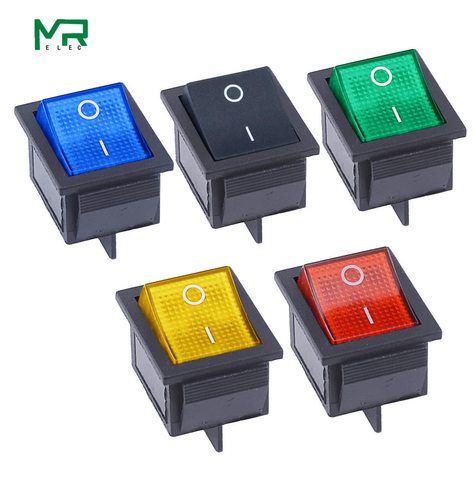 KCD4 Rocker Switch ON-OFF 2 Position 4 Pins /6 Pins Electrical equipment With Light Power Switch Switch cap 16A 250VAC/ 20A 125V ► Photo 1/6