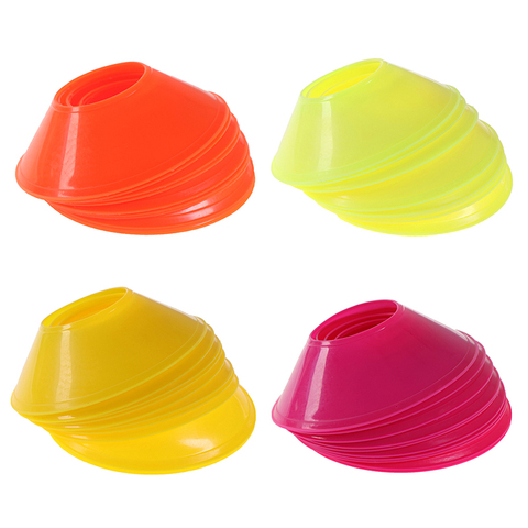 10pcs Soccer Training Sign Dish Pressure Resistant Cones Marker Discs Marker Bucket Football Training Sports Saucer ► Photo 1/6