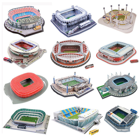 Classic Jigsaw DIY 3D Puzzle World Football Stadium European Soccer Playground Assembled Building Model Puzzle Toys for Children ► Photo 1/6