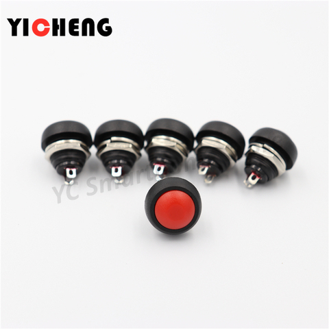 1Pcs PBS-33B push button switch 12MM small waterproof self-reset switch Round power lock-free reset switch spherical ► Photo 1/6