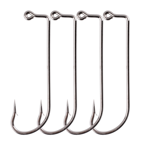 200pcs Size 2#-5/0# High Carbon Offset Jig Hook Steel Fishhook Fishing Jig Hook Fishing Tackle Accessory Tool ► Photo 1/6