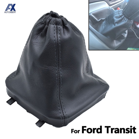 Black Stitch Gear Stick Gaiter Gaitor Boot Cover Pu Leather For Ford Transit Van MK7 2006 2007 2008 2009 2010 2011 2012 2013 ► Photo 1/6