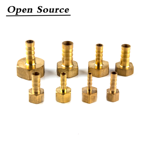 Pneumatic Pagoda Connector 4 6 8 10 12 14 16 19 25mm Hose Barb Connector Female Thread 1/8 1/4 3/8 1/2 Brass Pipe Fittings ► Photo 1/6