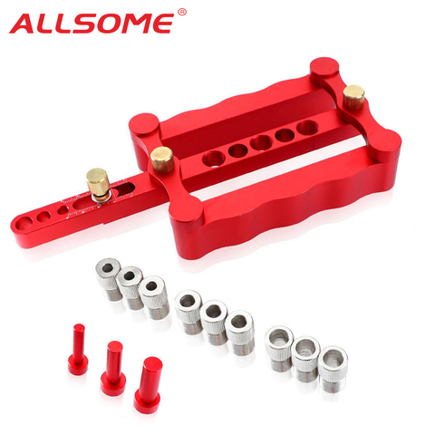 ALLSOME 6/8/10mm Self-centering Woodworking Doweling Jig Drill Guide Wood Dowel Puncher Locator Tools Kit for Carpentry ► Photo 1/5