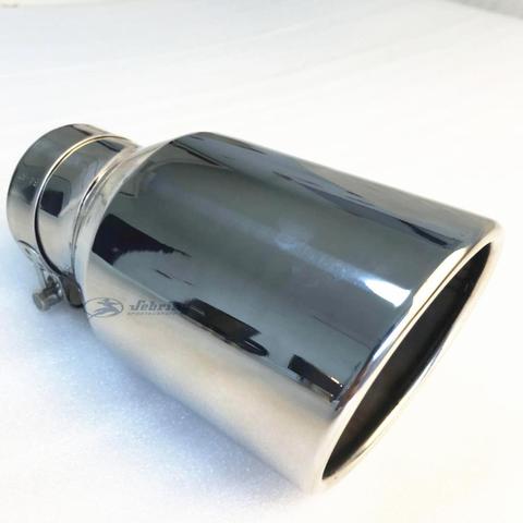 Automobile muffler modified tail pipe stainless steel silver large caliber 114 universal tail throat oblique exhaust head slight ► Photo 1/6