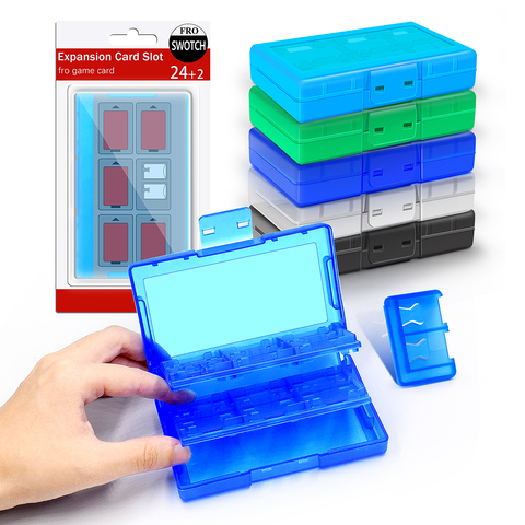 Game Card Storage Holder Case for Nintend Switch and lite 24 Cartridge Slots Game Card Storage Box for Micro SD Memory Cards ► Photo 1/6