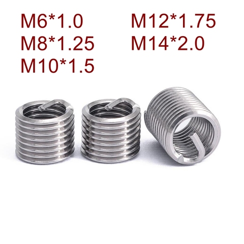 Wire Thread Insert Screw Bushing M6 M8 M10 M12 M14 Thread Repair DIN8140 Stainless Steel ► Photo 1/6