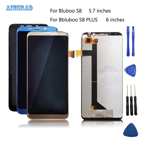 AICSRAD For Bluboo S8 / s8 plus LCD display and Touch Screen Assembly for s 8 lite s8plus perfect repair original quality ► Photo 1/6