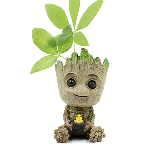 Flower Pot Creative Storage Crafts Cute Shape Children'S Toy Pencil Case Groot Flower Pot Pot Garden Planter Flower Pot ► Photo 1/6