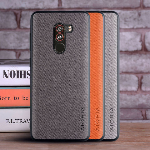 Case for Xiaomi Pocophone F1 coque Luxury textile Leather skin soft hard phone cover for xiaomi pocophone f1 case funda capa ► Photo 1/6