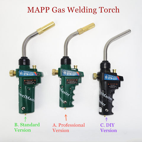 Braze Welding Torch MAPP Propane Gas Torch Piezo Trigger Ignition CGA600 Copper Aluminum Heating Solder Burner ► Photo 1/6