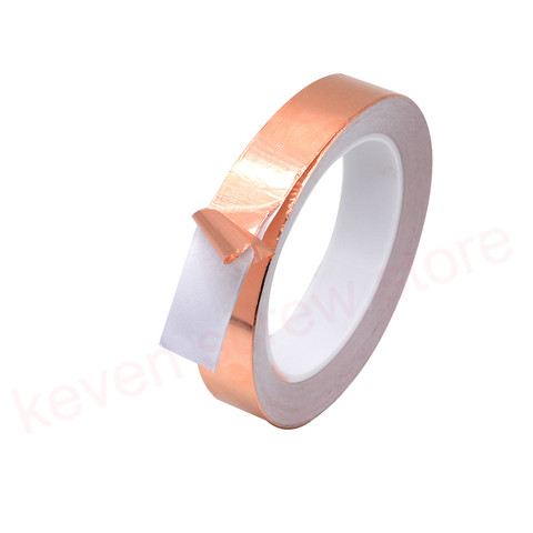 1PCS 20M 3mm 4mm 5mm 6mm 7mm 8mm Single Side Conductive Copper Foil Tape Strip Adhesive EMI Shielding Heat Resist Tape ► Photo 1/6