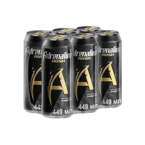 Adrenaline rush energy drink, 6 pcs of 0.449 liters ► Photo 1/1
