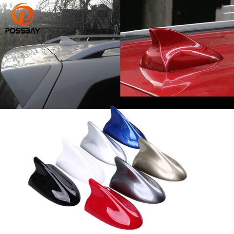 POSSBAY Shark Fin Antenna Super Signal Aerials Roof Decoration AM Radio Antennas for Skoda BMW Nissan Qashqai Side Replacement ► Photo 1/6