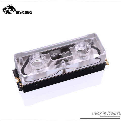 Bykski B-NVME-SL,M2 SSD Full Acrylic Water Cooling Block Use For SSD Hard Disk Copper Transparent Acrylic Water Cooling Radiator ► Photo 1/6