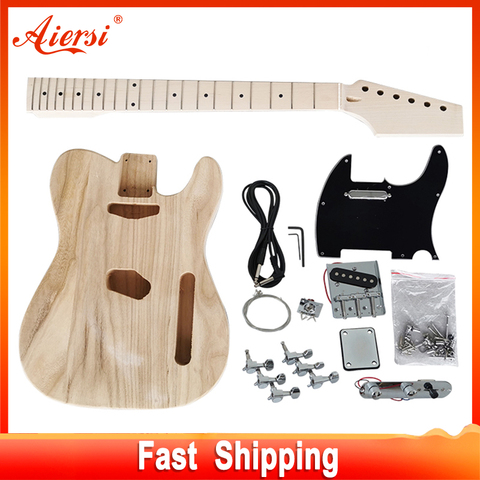 Aiersi brand factory price Tele Style basswood Diy Electric Guitar Kits Model EK-002 ► Photo 1/5