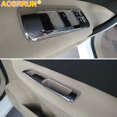 Car stickers of Window lift control panel ABS Chrome decoration Cover For Nissan Qashqai J10 2011 2012 2013 2014 ► Photo 1/5