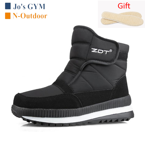 New Winter Non-slip Snow Boots Men Women's Waterproof Ankle Boot Large Size Thicken Warm Plush Skiing Hiking Sports Shoes Unisex ► Photo 1/6