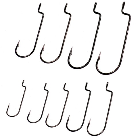 20pcs High Carbon Steel Narrow Crank Worm Hook Soft Bait Hook for Carolina Rig Bass Fishing 1# 2# 4# 6# 1/0# 2/0# 3/0# 4/0# 5/0# ► Photo 1/6