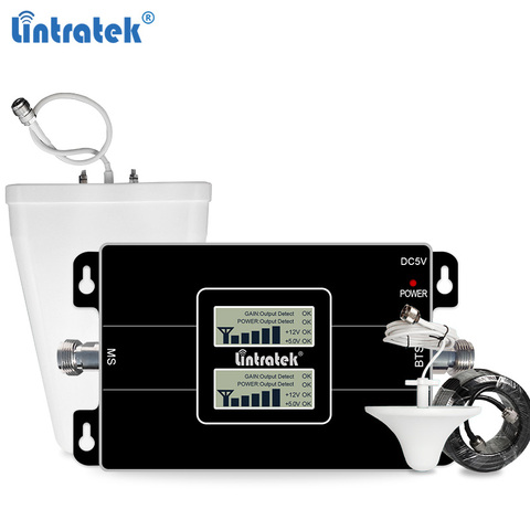 Lintratek 2G 3G Signal Booster GSM 900 3G 2100 Amplifier 2G 3G Signal Repeater GSM 900 2100 Dual Band 65dB KW17L-GW #6.3 ► Photo 1/6