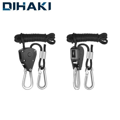 1 Pair Adjustable Pulley Sling Lifting Rope Ratchet Hook Max Load