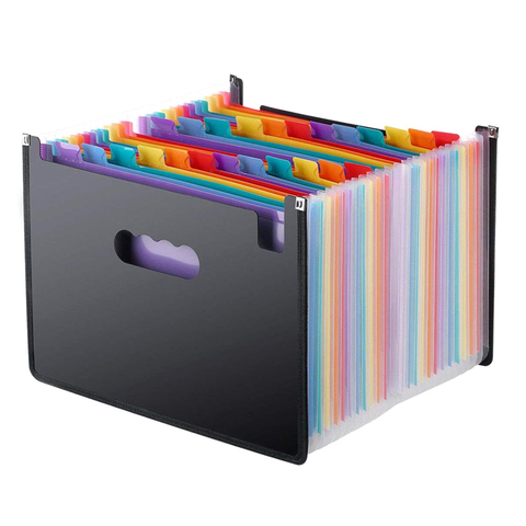 13/24 Pockets Expanding File Folder Works Accordion Office A4 Document Organizer Standing Accordions Folder for Documents Busine ► Photo 1/6