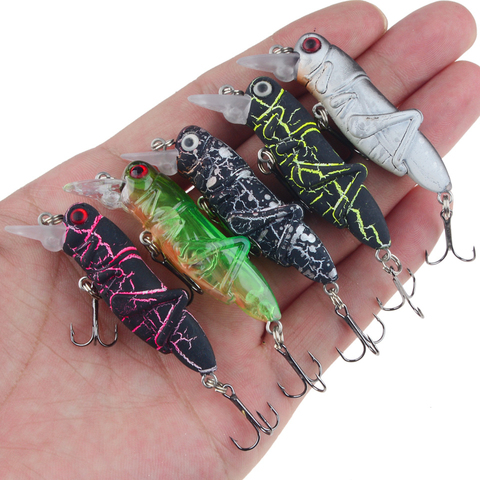 1pcs Cicada Bass Insect Fishing Lures 4cm Crank Bait Floating Tackle 