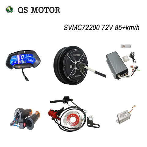 QS Motor 10inch 205 3000W Electric Motorcycle Kit/E Motorcycle Kit / Electric Motorcycle Conversion Kit ► Photo 1/6