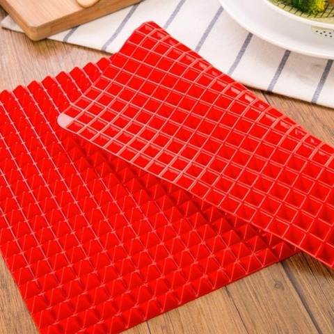39x28cm BBQ Pyramid Pan Bakeware  Nonstick Silicone Baking Mats Pad Moulds Microwave Oven Baking Tray Sheet Kitchen Baking Tools ► Photo 1/6