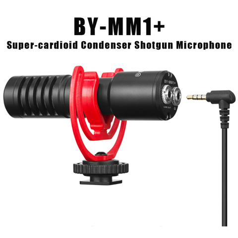 BOYA BY-MM1/BY-MM1+/BY-MM1 plus Super-cardioid Condenser Shotgun Microphone Vlogging Facebook Livestream Mic for Smartphone ► Photo 1/6