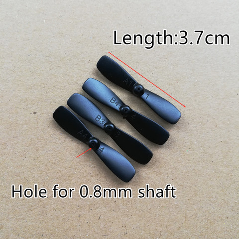 4PCS 3.7cm 4cm 4.2cm 0.8mm Hole Propellers for H49 901 SOL Mini RC Drone Spare Parts Blade Quadcopter Props h49wh Accessories ► Photo 1/5