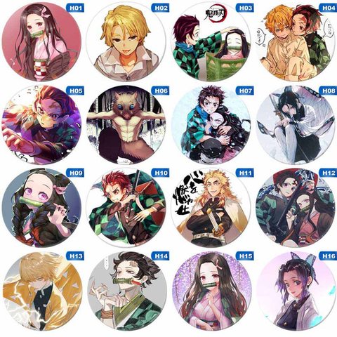 Anime Demon Slayer Kimetsu No Yaiba Brooches Kamado Tanjirou Cosplay  Cartoon Collect Backpacks Bags Badges Button Brooch Pins