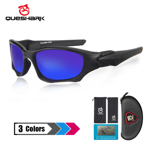 Queshark Men Women TR90 UV400 Polarized Cycling Glasses Bicycle Goggles Bike Sport Sunglasses Cycling Eyewear Fishing Glasses ► Photo 1/6