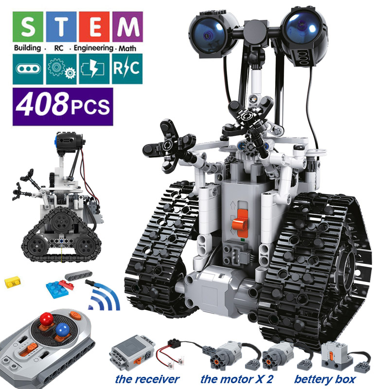 RC Electric Train Brick Toy Remote Control RC Building Blocks robot technic kids 