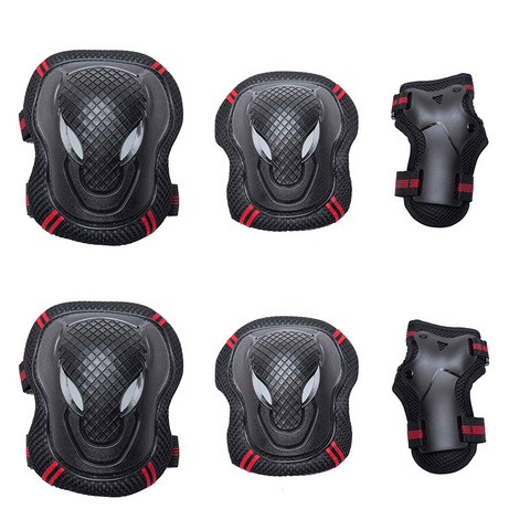 Three-piece protective gear for adults and children, roller skates, skateboards, bicycle knee pads, elbow pads and wrist pads ► Photo 1/4