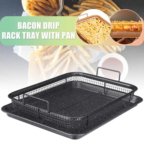 Copper Baking Tray Oil Frying Baking Pan Non-stick Chips Basket Baking Dish Grill Mesh Kitchen Tools ► Photo 1/6