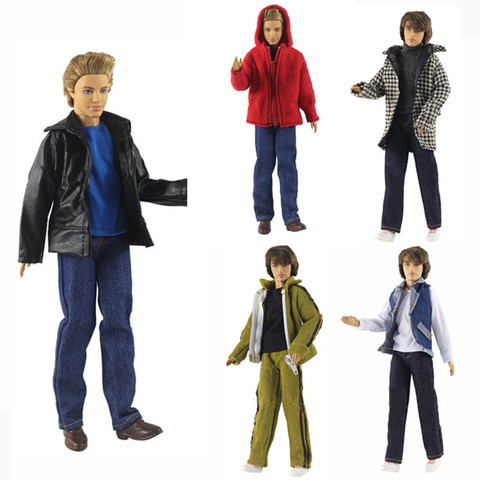 2022 New Boyfriend Ken Jeans Shirt Suit Outfits Set for Barbie CD FR Kurhn BJD Doll Clothes Accessories Girl Dollhouse Toys ► Photo 1/6